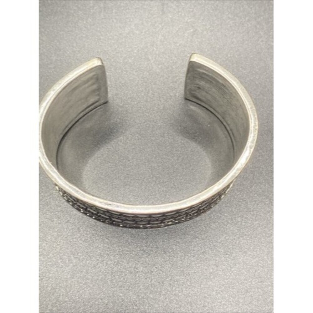 Signed NWOT Bracelet Lucky Brand Silver Tone Multi Row Cuff Western Boho 8" - Picture 5 of 10